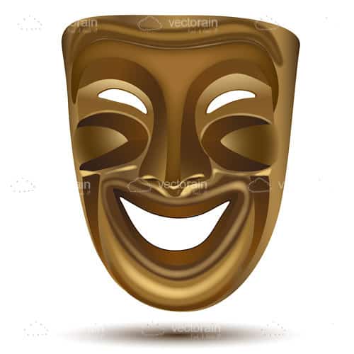 Golden Comedy Theatre Mask